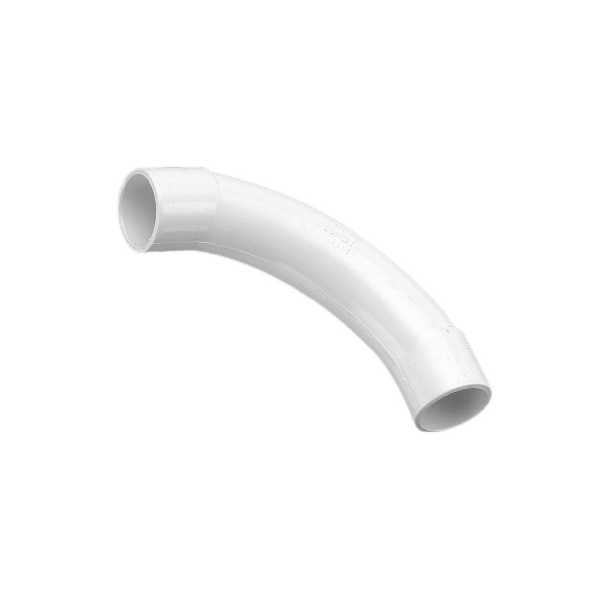 COMMS SOLID BEND PVC 25MM WHITE