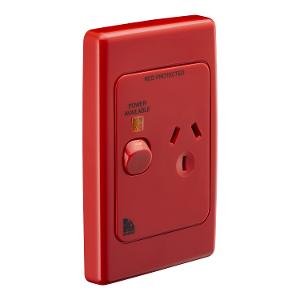 MEDILEC SGL GPO + VERT 10A S/P RED MEDILEC SGL GPO + VERT 10A S/P RED