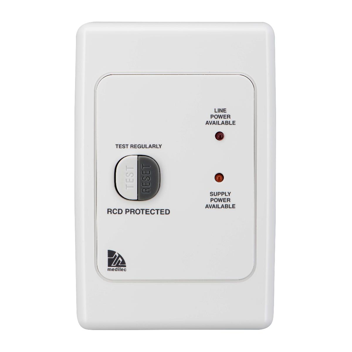 MEDILEC RCCB 2POLE 20A 10MA VERT WHITE