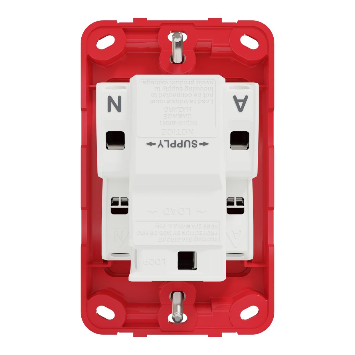 MEDILEC RCD 10MA 20A VERTICAL RED