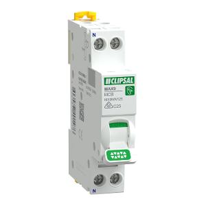 MCB MAX9 1P+N 25A 6KA C CURVE 1MODULE MCB MAX9 1P+N 25A 6KA C CURVE 1MODULE