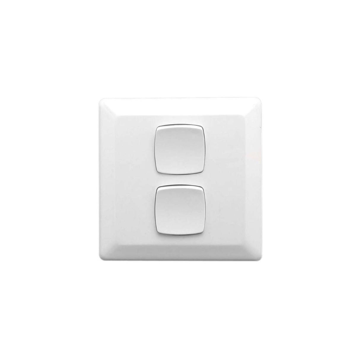 PRESTIGE SWITCH SQUARE 2G 10A WHITE