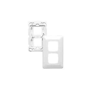 PRESTIGE PLATE GRID & COVER 2G WHITE