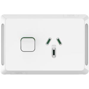 PRO SGL GPO HORIZ 10A S/P EXT WHITE PRO SGL GPO HORIZ 10A S/P EXT WHITE