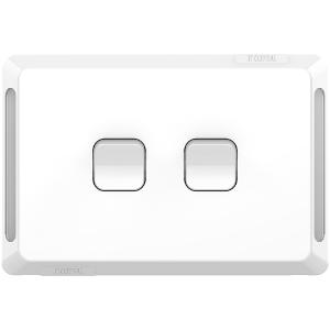 PRO SWITCH HORIZ 2G 20A S/P EXTRA WHITE