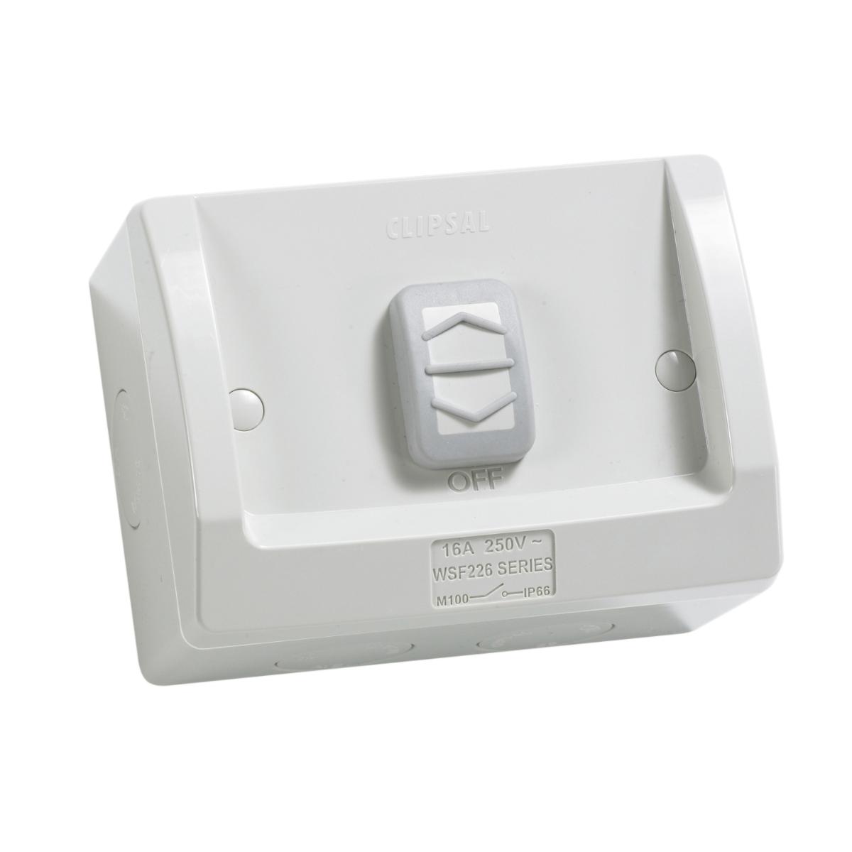 W/P FLUSH SWITCH IP66 1G 16A RESIST GREY