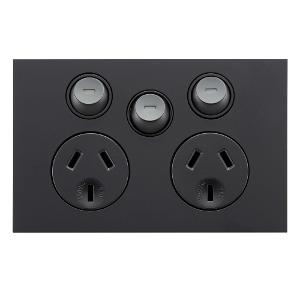 SOCKET OUTLET TWIN 10A 250V WITH EX SWT