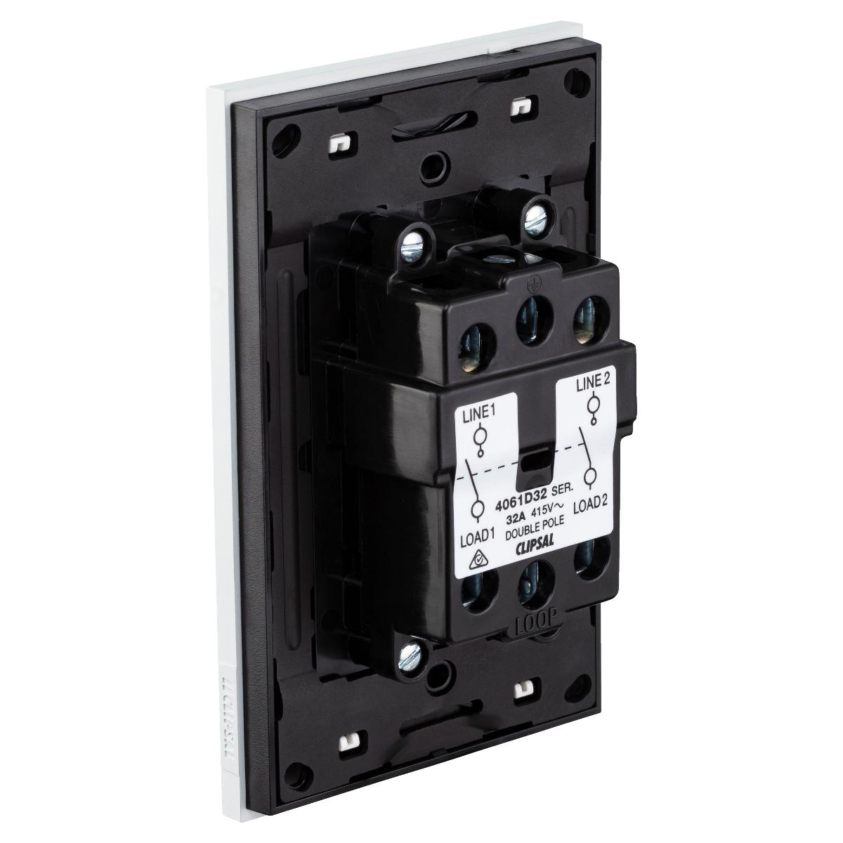 ZEN COOKER SWITCH 32A D/P ZEN WHITE