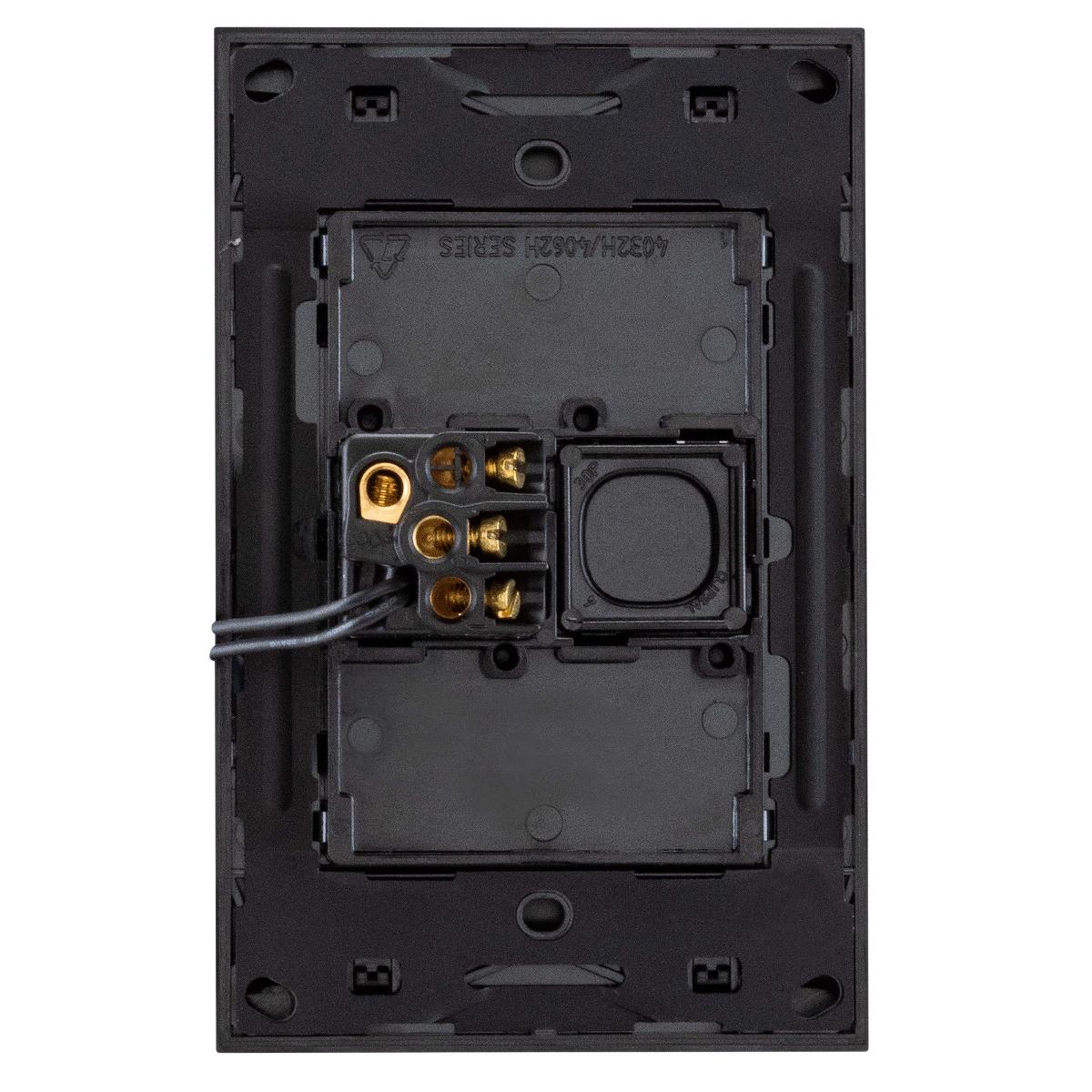 ZEN LED P/B SWITCH 1G 20A ZEN BLACK