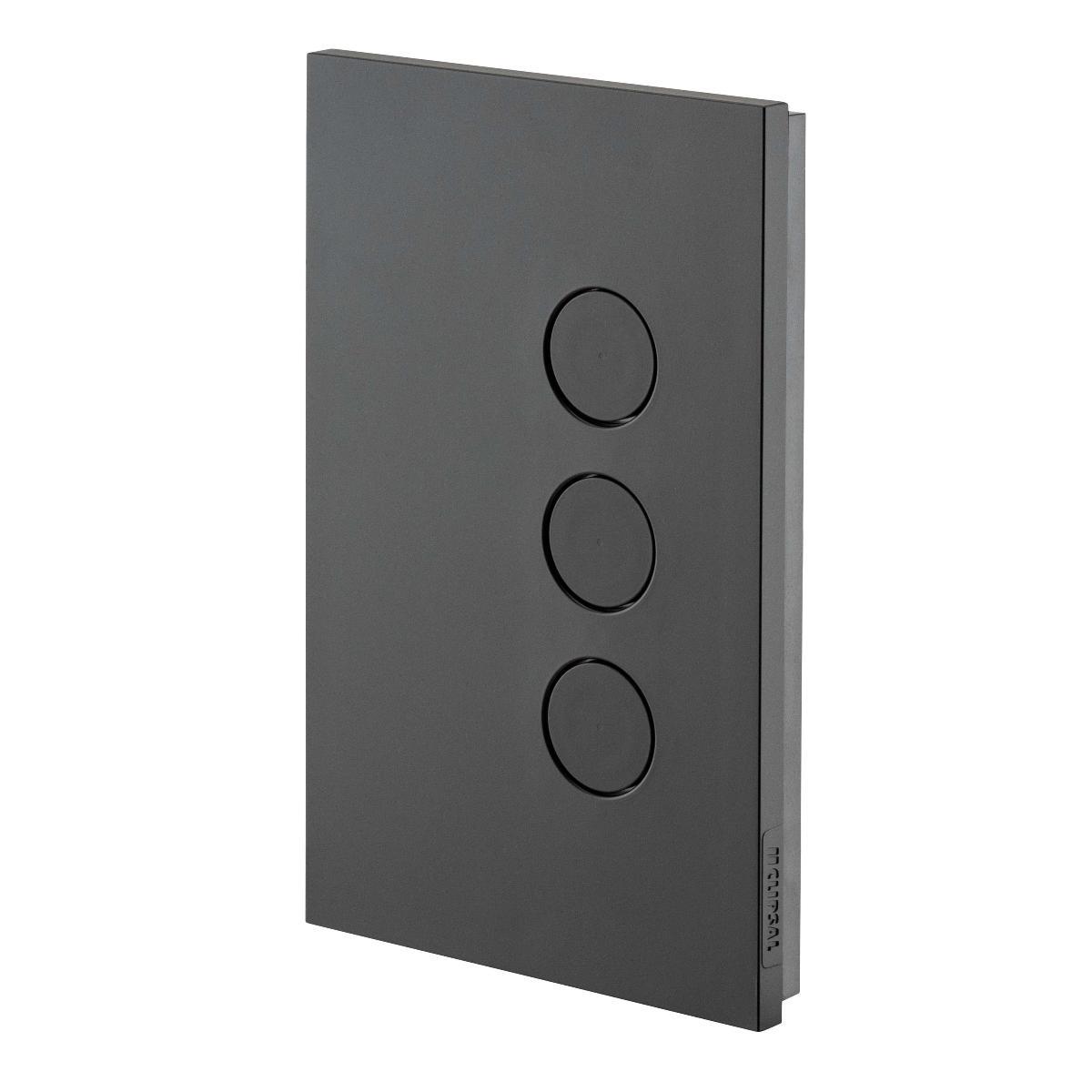 ZEN LED P/B SWITCH 3G 20A ZEN BLACK