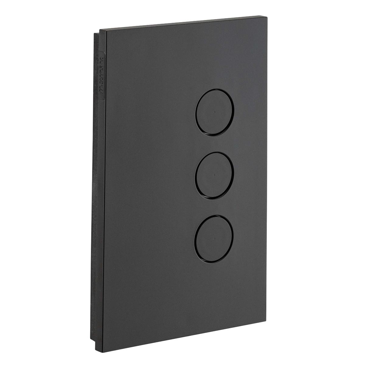 ZEN LED P/B SWITCH 3G 20A ZEN BLACK