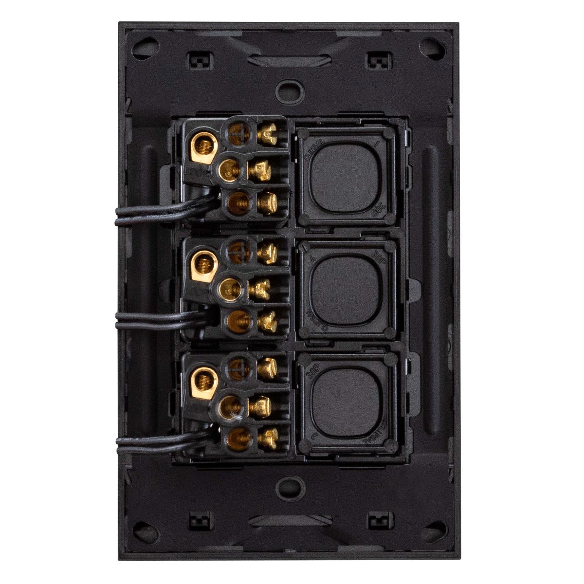 ZEN LED P/B SWITCH 3G 20A ZEN BLACK