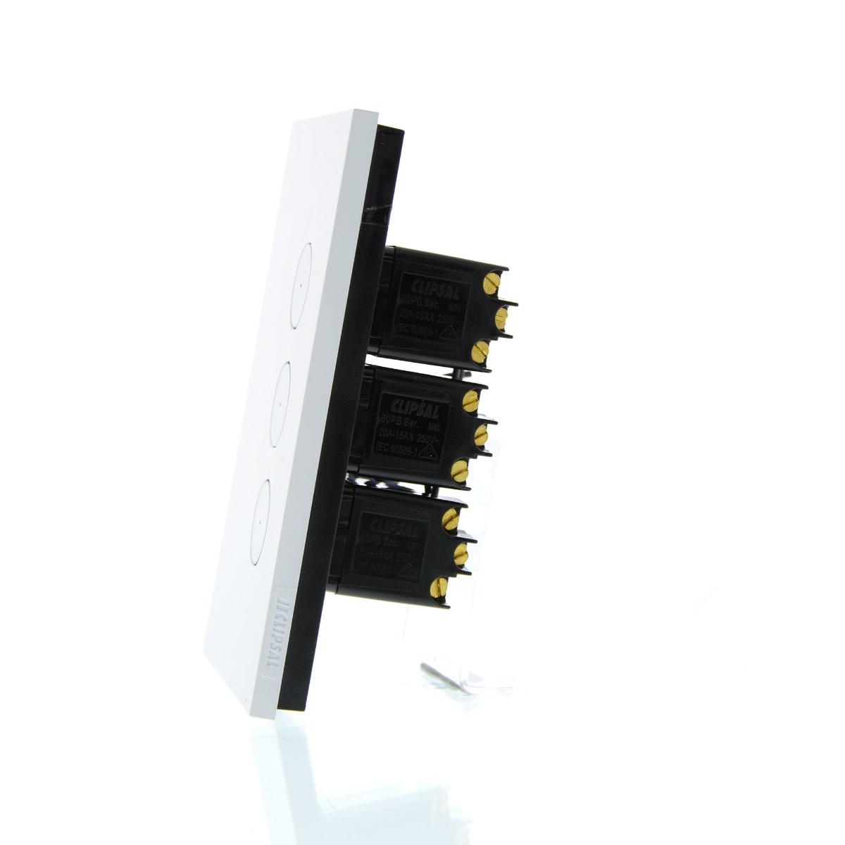 ZEN LED P/B SWITCH 3G 20A ZEN WHITE