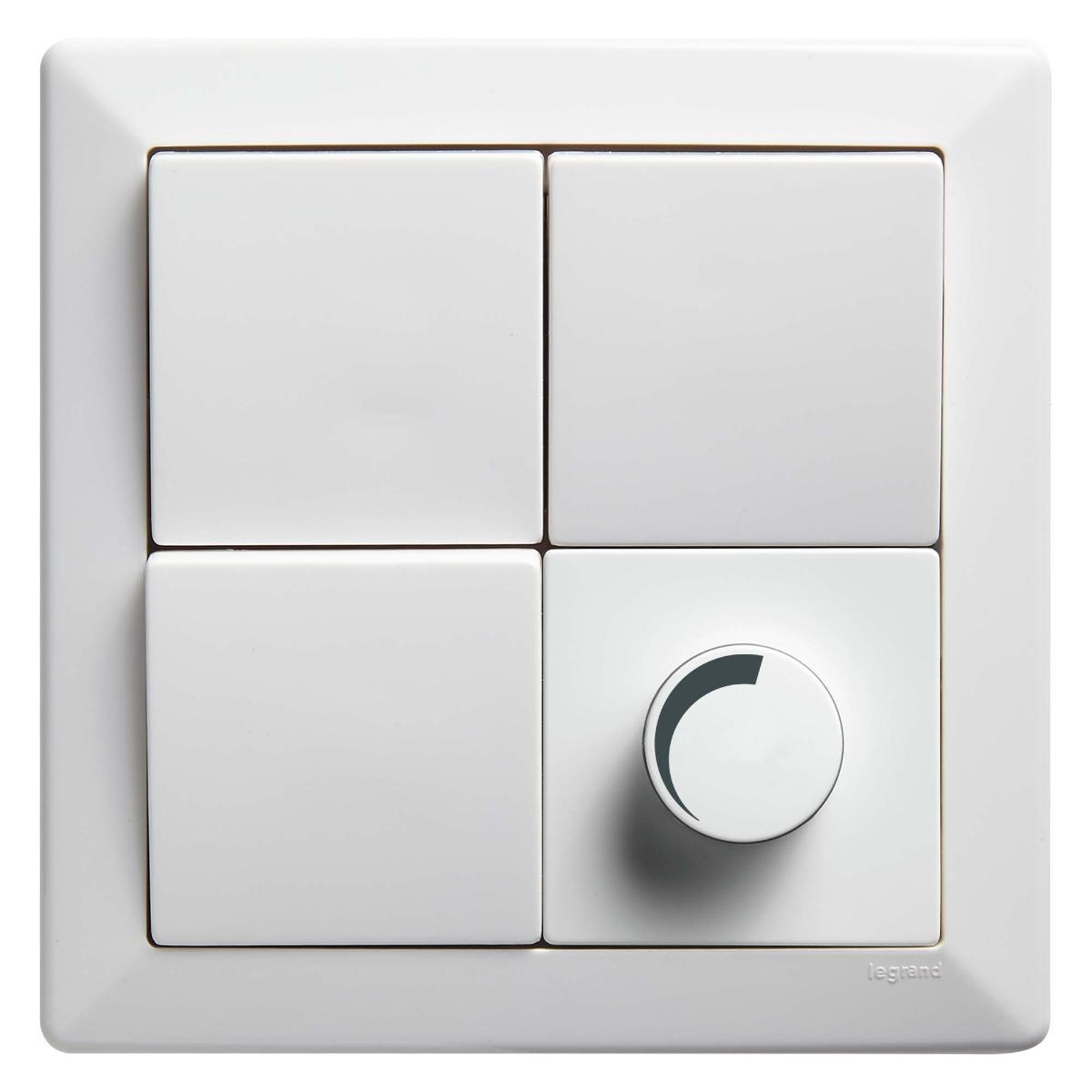 COMO 4 GANG DOUBLE 10A SW 400VA TE DIM T