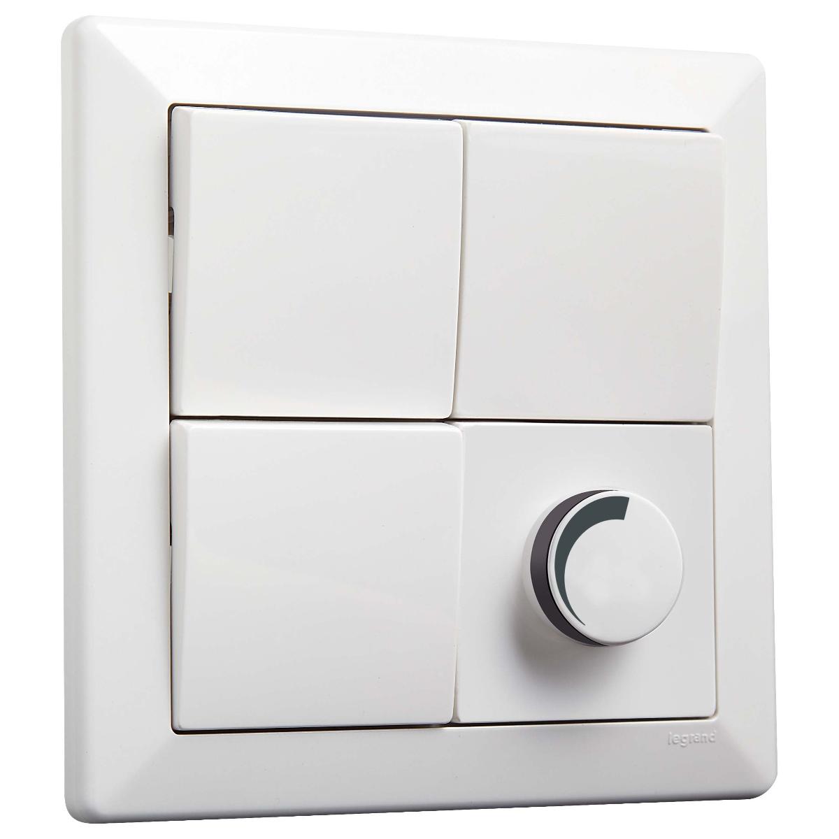 COMO 4 GANG DOUBLE 10A SW 400VA TE DIM T