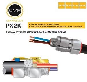 BARRIER CABLE GLAND PX2K W/P ARM 20MM