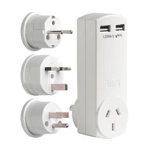 WORLD TRAVEL PACK WITH 2 USB PORTS WORLD TRAVEL PACK WITH 2 USB PORTS