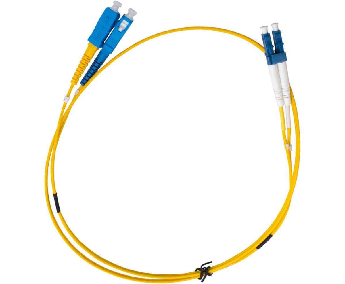 FIBRE PATCHLEAD SC-LC DUPLEX 1MODE 2M