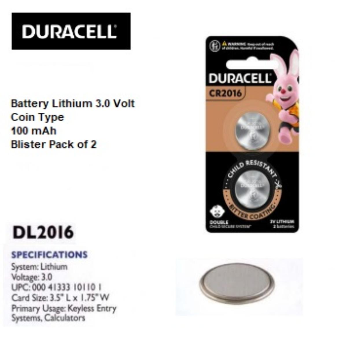 3V LITHIUM COIN CELL BATTERY 2PK