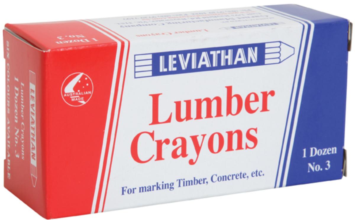 LEVIATHAN NO.3 LUMBER CRAYON RED 12PK