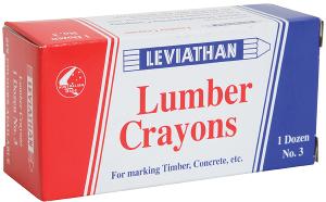 LEVIATHAN NO.3 LUMBER CRAYON RED 12PK LEVIATHAN NO.3 LUMBER CRAYON RED 12PK