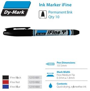 IFINE PERMANENT INK MARKER PEN BLACK