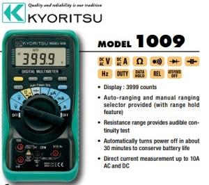 KYORITSU DIGITAL MULTIMETER 1009