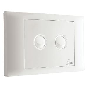 SWITCH HORIZ E-COM 16A IP66 2-GANG WHT SWITCH HORIZ E-COM 16A IP66 2-GANG WHT