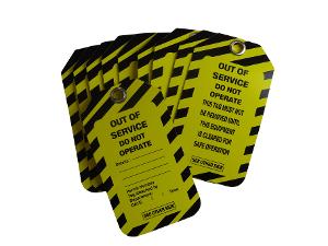 DANGER TAG OUT OF SERVICE PACK OF 10