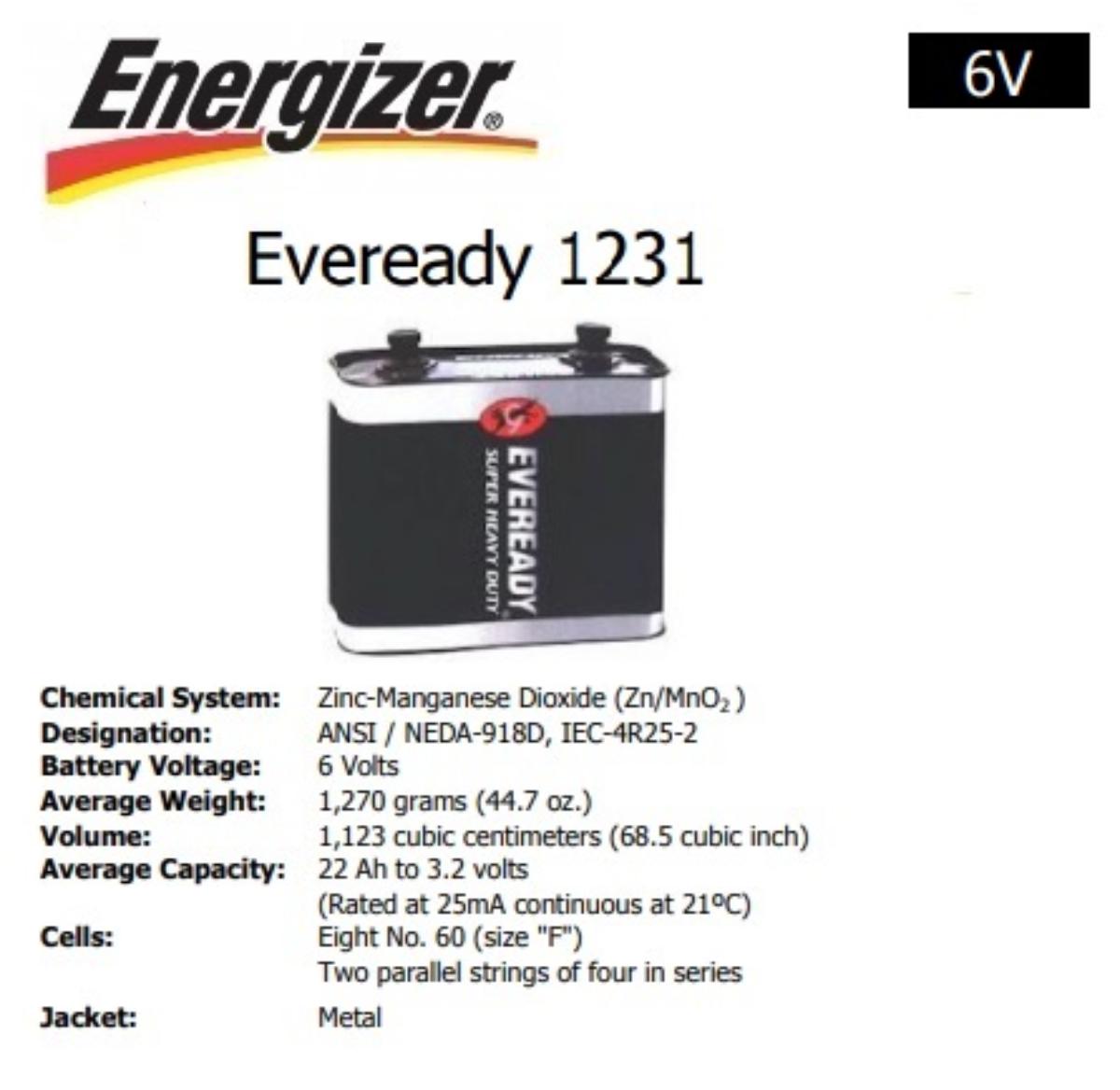 BATTERY 6 VOLT LANTERN