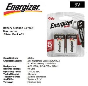 ALKALINE BATTERY 9V SIZE TRANSISTOR 2PK ALKALINE BATTERY 9V SIZE TRANSISTOR 2PK