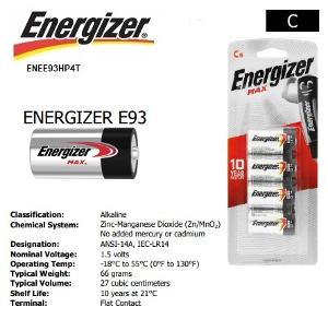 ALKALINE 1.5V BATTERY SIZE C 4PK ALKALINE 1.5V BATTERY SIZE C 4PK