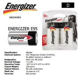 ALKALINE 1.5V BATTERY SIZE D 2PK ALKALINE 1.5V BATTERY SIZE D 2PK