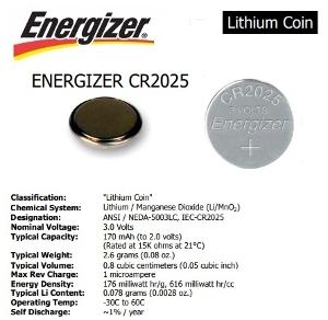 3V LITHIUM BATTERY COIN CELL SIZE CR2025