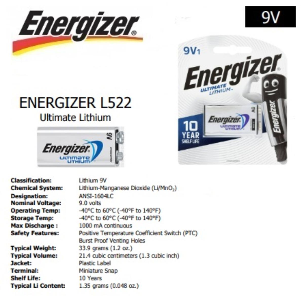 9V LITHIUM BATTERY SIZE TRANSISTOR