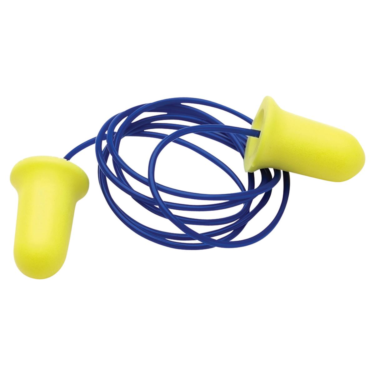 DISPOSABLE CORDED EARPLUG PU FOAM 100BX