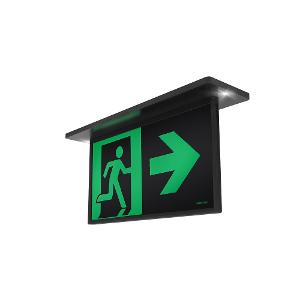 RAZOR RECESSED EMERG. EXIT 24M BLACK RAZOR RECESSED EMERG. EXIT 24M BLACK