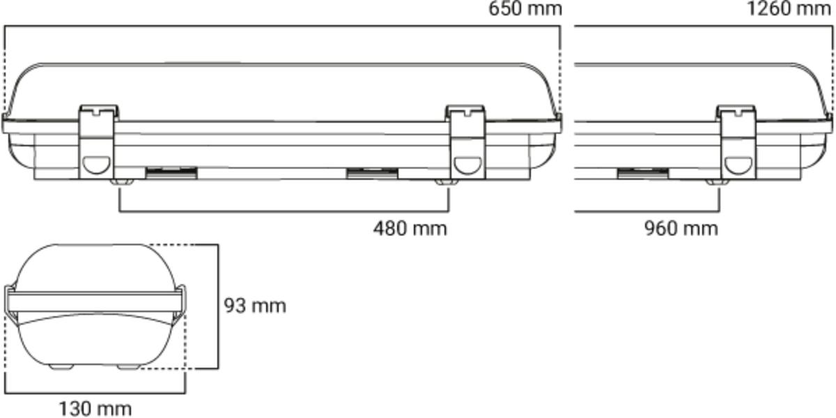 LED W/P BATTEN UMBRA ADVANCED 21/38W CCT