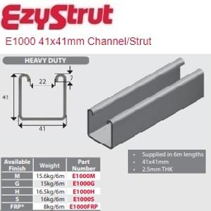 STRUT PLAIN 41X41X2.5MM H/DUTY MILLED 6M