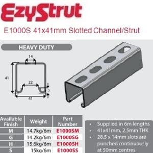 SLOTTED STRUT 41X41MM 3.0MTR G/B