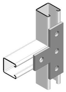 BRACKET TEE PLATE 4 HOLE HDG