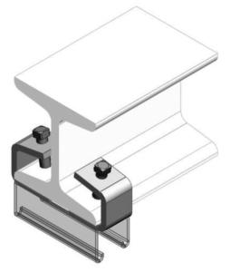 BEAM CLAMP 40X40MM HDG