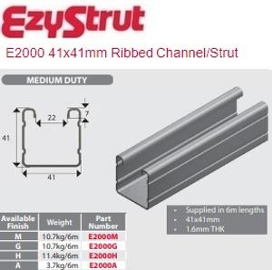 STRUT PLAIN 41X41X1.6MM L/DUTY HDG 6M STRUT PLAIN 41X41X1.6MM L/DUTY HDG 6M
