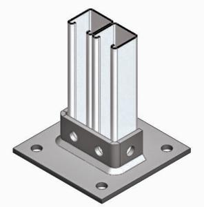 BASE PLT SUIT 41X41 DBL STRUT 1 HOLE HDG