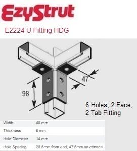 WING FITTING SIX HOLE CORNER HDG