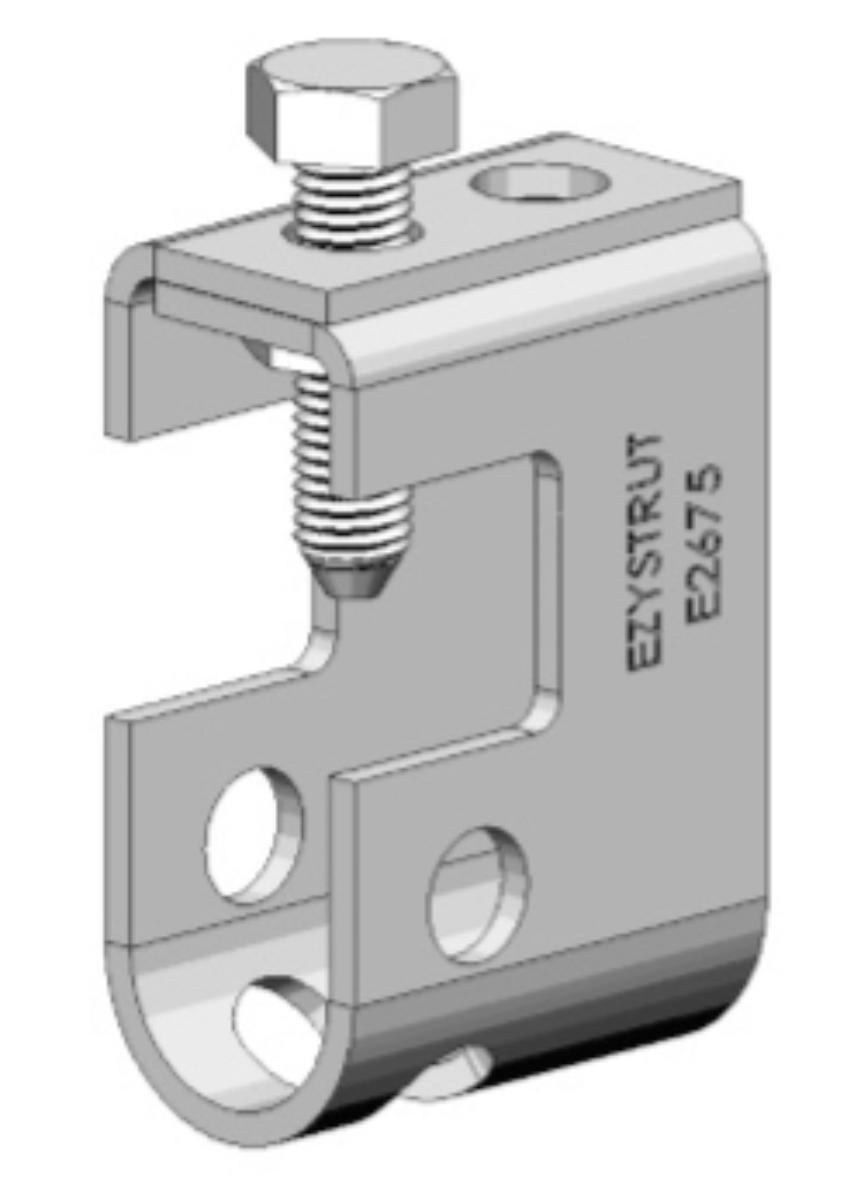 FOLDED BEAM CLAMP FOR M10 THREAD ROD HDG