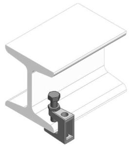 BEAM CLAMP FOR M10 THREADED ROD HDG