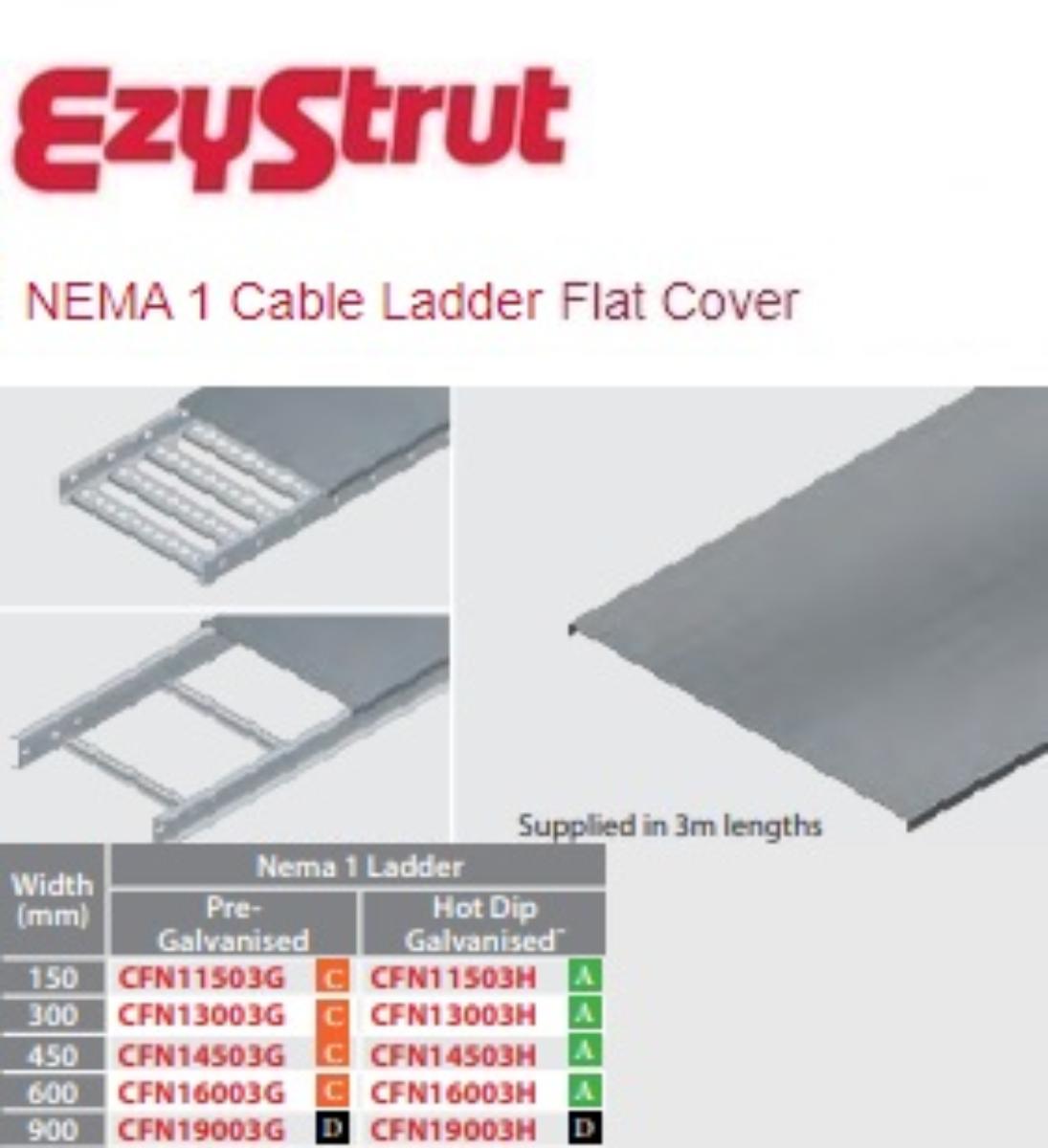 NEMA 1 FLAT COVER 150MM X 3MTR G/B