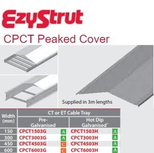 CABLE TRAY PEAKED COVER 450MM 3MTR HDG CABLE TRAY PEAKED COVER 450MM 3MTR HDG