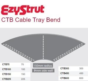 CABLE TRAY BEND 450MM 150RAD G/BOND CABLE TRAY BEND 450MM 150RAD G/BOND